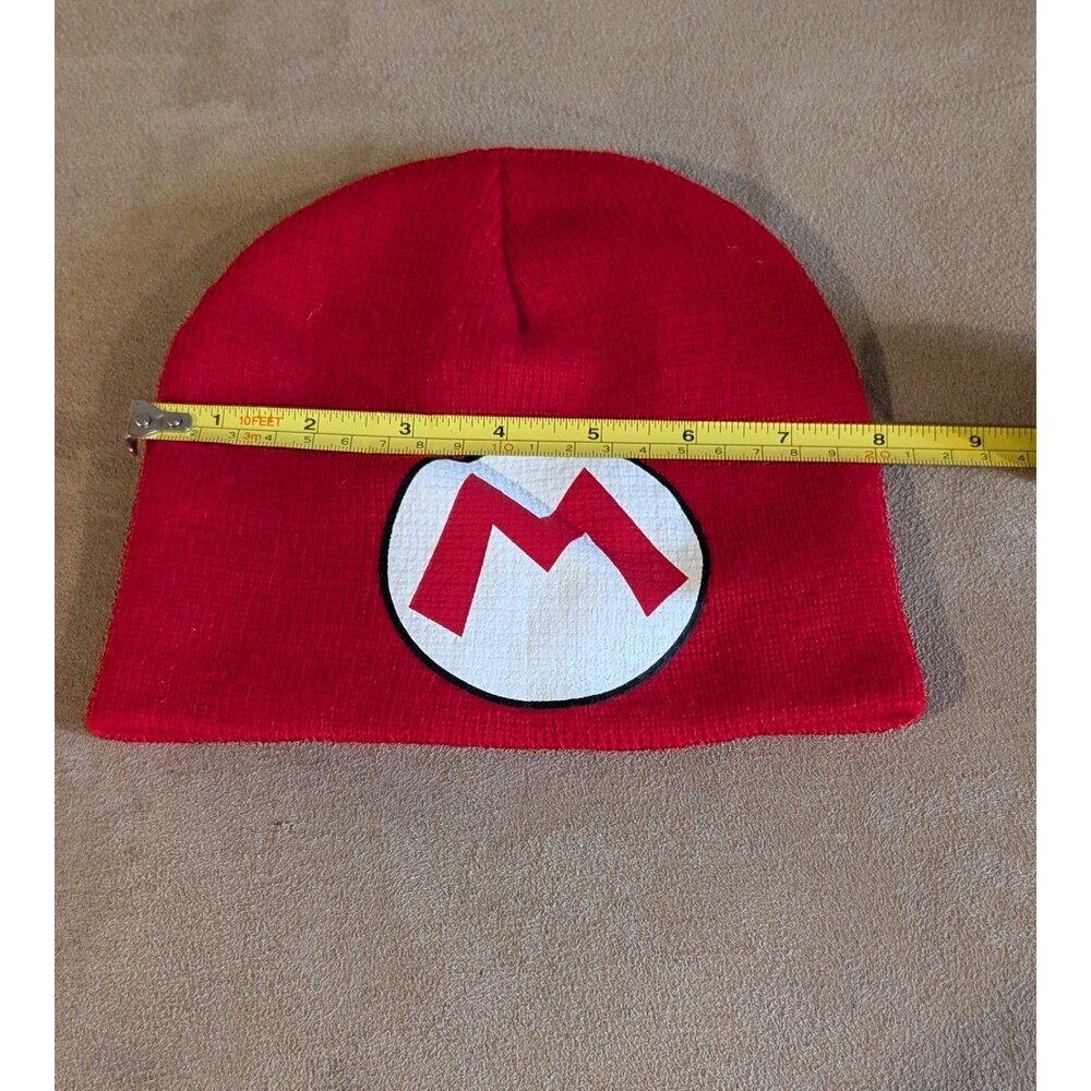 Super Mario Beanie Red Skull Beanie Knit Cap Hat Gamer Costume Nintendo 2014